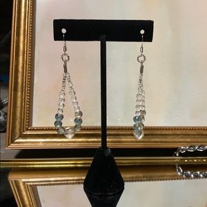 NWOT Handmade Tear Drop Crystal Earrings